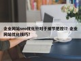 企业网站seo优化针对于细节把控!？企业网站优化技巧？
