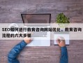 SEO如何进行教育咨询网站优化，教育咨询流程的六大步骤
