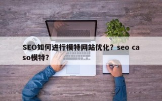 SEO如何进行模特网站优化？seo caso模特？