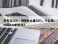 天天说SEO，到底什么是SEO，什么是seo及seo的作用？